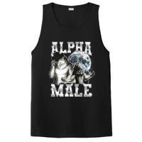 Alpha Male Wolf Meme Ironic Brainrot PosiCharge Competitor Tank