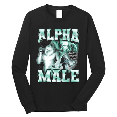 Alpha Male Wolf Meme Long Sleeve Shirt