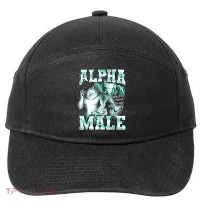 Alpha Male Wolf Meme 7-Panel Snapback Hat