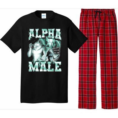 Alpha Male Wolf Meme Pajama Set