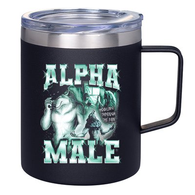 Alpha Male Wolf Meme 12oz Stainless Steel Coffee Mug