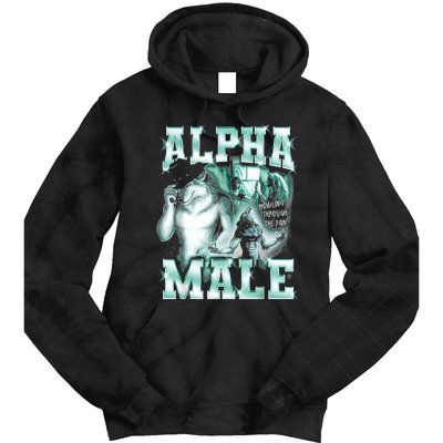 Alpha Male Wolf Meme Tie Dye Hoodie