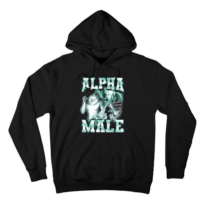 Alpha Male Wolf Meme Tall Hoodie