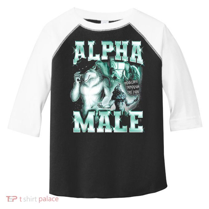 Alpha Male Wolf Meme Toddler Fine Jersey T-Shirt