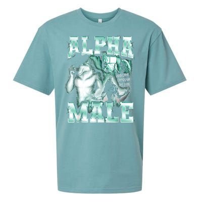 Alpha Male Wolf Meme Sueded Cloud Jersey T-Shirt