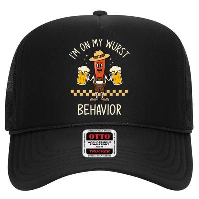 Auf Meinem Wurstverhalten Wurst Funny Oktoberfest High Crown Mesh Back Trucker Hat