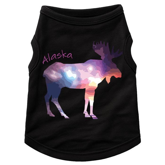 Alaska Moose Within The Borealis And The Polar Sky Doggie Tank