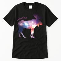 Alaska Moose Within The Borealis And The Polar Sky Tall T-Shirt