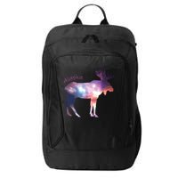Alaska Moose Within The Borealis And The Polar Sky City Backpack