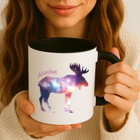 Alaska Moose Within The Borealis And The Polar Sky Mug