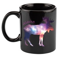 Alaska Moose Within The Borealis And The Polar Sky 11oz C Handle Ceramic Mug