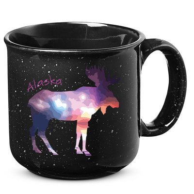 Alaska Moose Within The Borealis And The Polar Sky 15oz Campfire Ceramic Mug