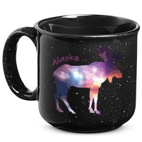 Alaska Moose Within The Borealis And The Polar Sky 15oz Campfire Ceramic Mug