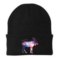 Alaska Moose Within The Borealis And The Polar Sky Beanie