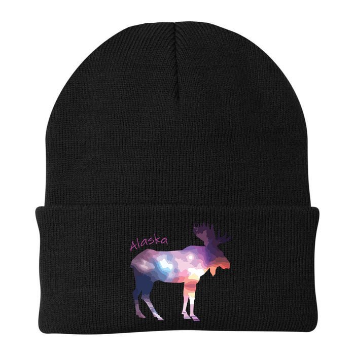 Alaska Moose Within The Borealis And The Polar Sky Beanie