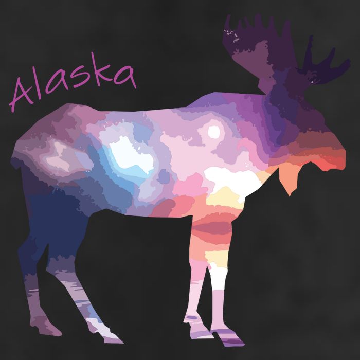 Alaska Moose Within The Borealis And The Polar Sky 25L Jumbo Tote