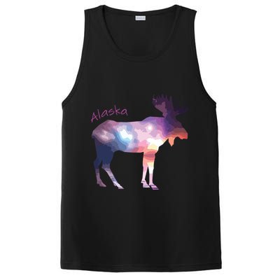 Alaska Moose Within The Borealis And The Polar Sky PosiCharge Competitor Tank