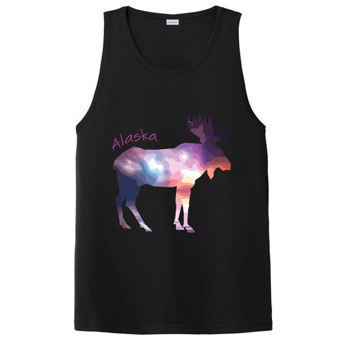 Alaska Moose Within The Borealis And The Polar Sky PosiCharge Competitor Tank