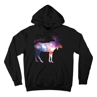 Alaska Moose Within The Borealis And The Polar Sky Tall Hoodie
