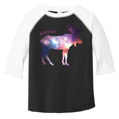 Alaska Moose Within The Borealis And The Polar Sky Toddler Fine Jersey T-Shirt