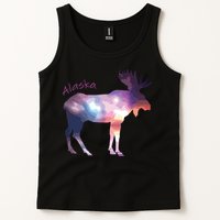 Alaska Moose Within The Borealis And The Polar Sky Tank Top