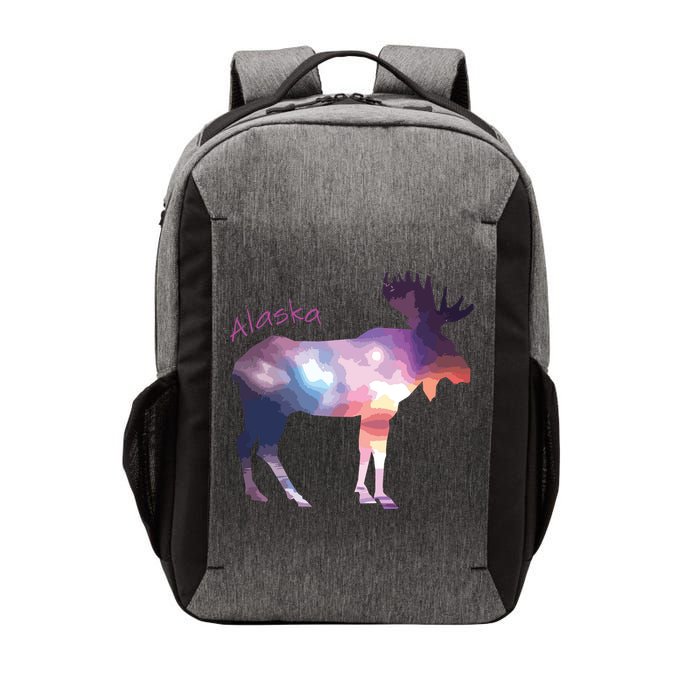 Alaska Moose Within The Borealis And The Polar Sky Vector Backpack