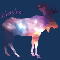 Alaska Moose Within The Borealis And The Polar Sky Infant Baby Jersey Bodysuit