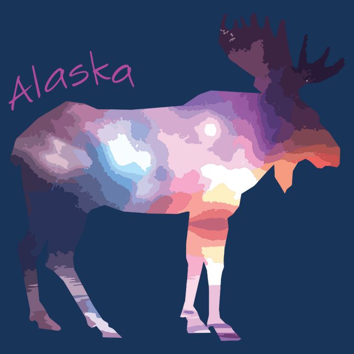 Alaska Moose Within The Borealis And The Polar Sky Infant Baby Jersey Bodysuit
