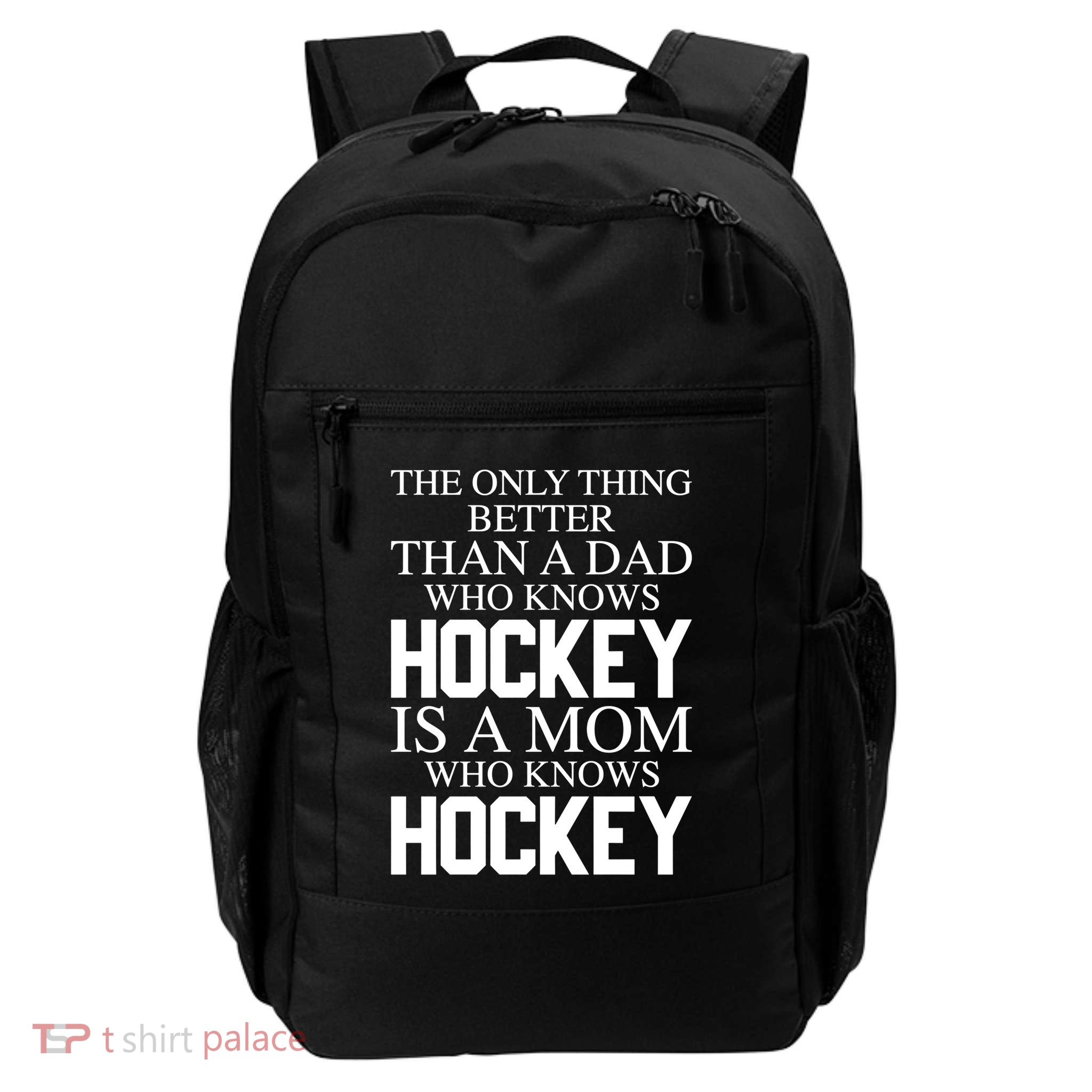 A Mom Who Knows Hockey Cute Ice Hockey Mom Great Gift Backpack