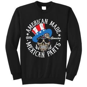 American Made With Genuine Mexican Parts Skull Sweatshirt