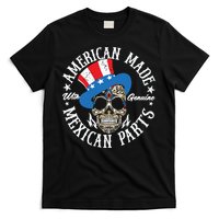 American Made With Genuine Mexican Parts Skull T-Shirt