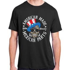 American Made With Genuine Mexican Parts Skull Adult ChromaSoft Performance T-Shirt