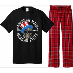 American Made With Genuine Mexican Parts Skull Pajama Set