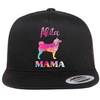 Akita Mama Women Mothers Day Dog Mom Flat Bill Trucker Hat