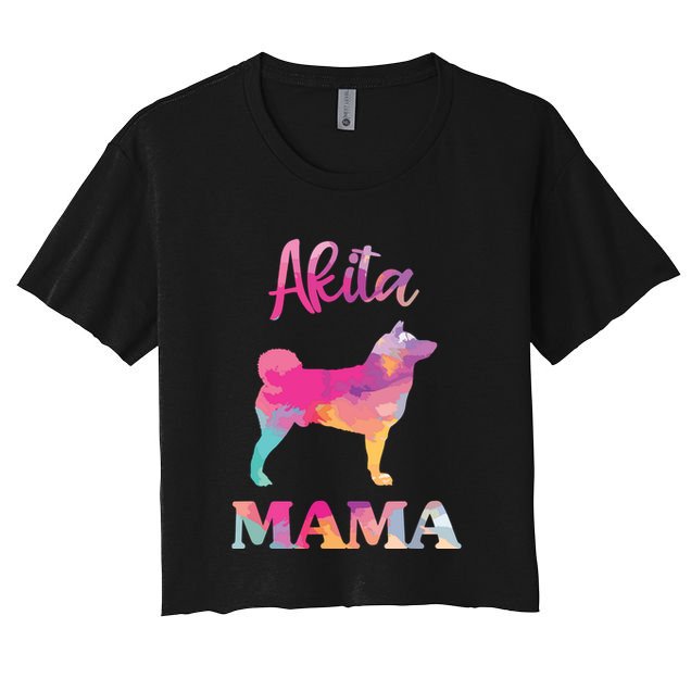 Akita Mama Women Mothers Day Dog Mom Crop Top