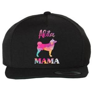 Akita Mama Women Mothers Day Dog Mom Wool Snapback Cap