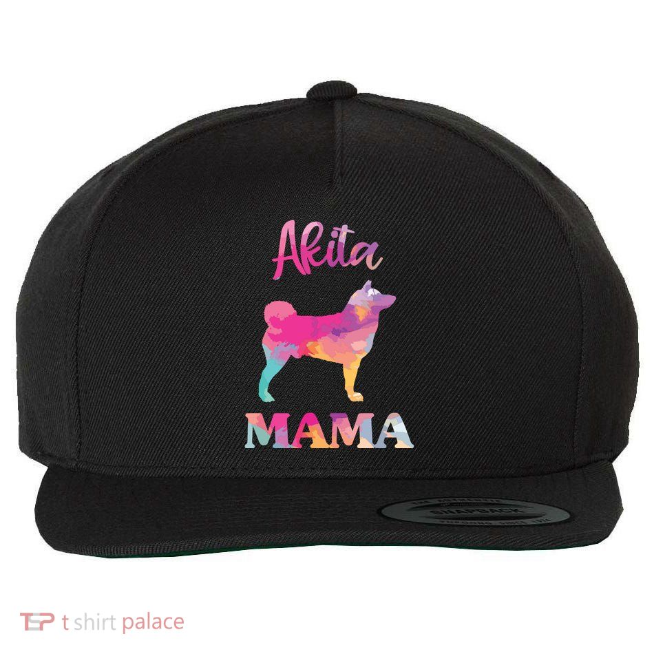 Akita Mama Women Mothers Day Dog Mom Wool Snapback Cap