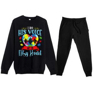 Autism Mom Women Autism Awareness Cute Gift Premium Crewneck Sweatsuit Set