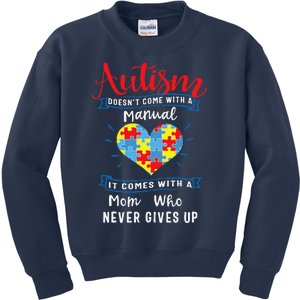 Autism Mom Women Autism Awareness Mom Cute Gift Kids Sweatshirt