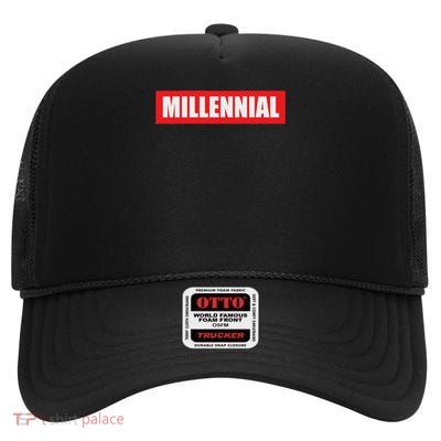Awesome Millennial Women Millennial Gift High Crown Mesh Back Trucker Hat