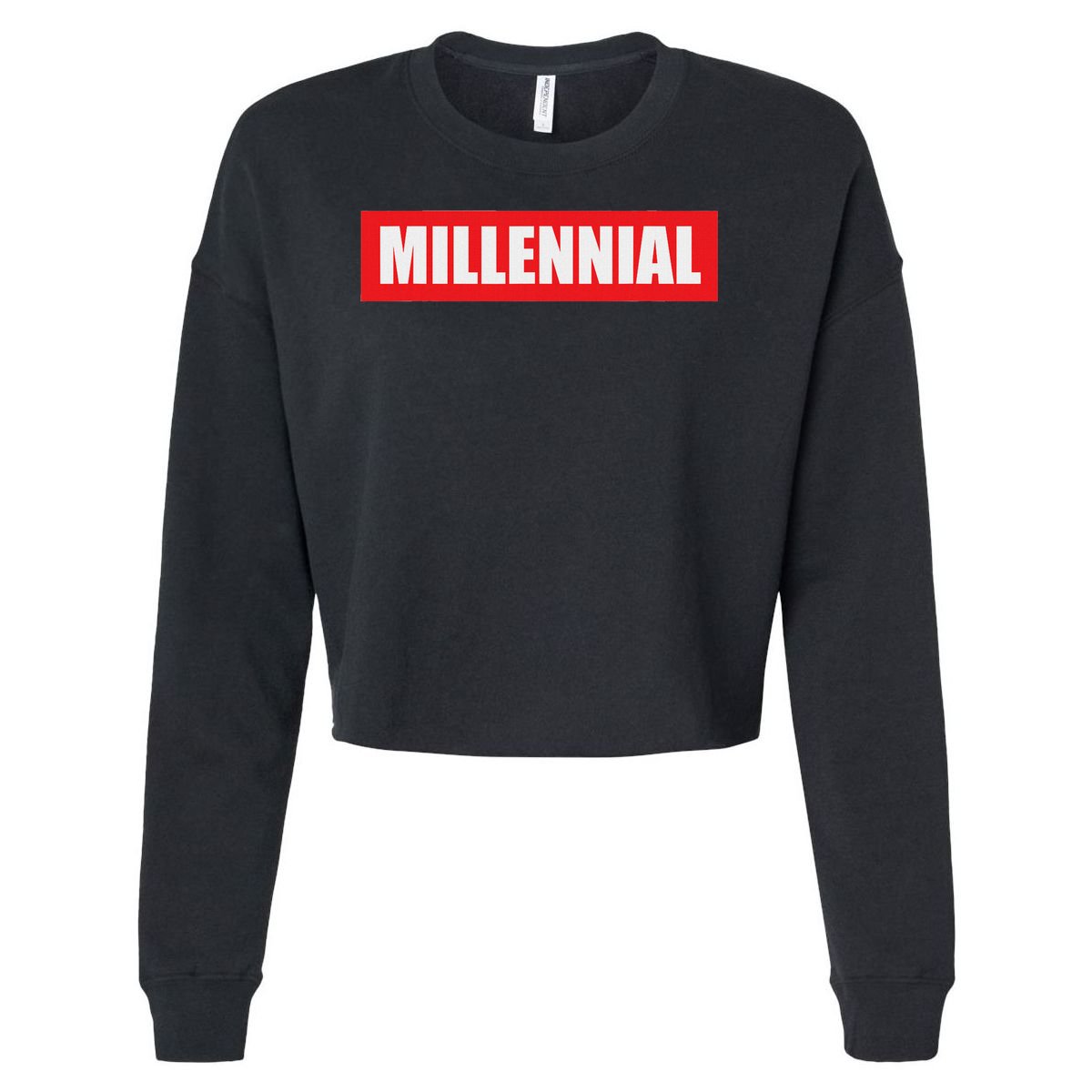 Awesome Millennial Women Millennial Gift Cropped Pullover Crew