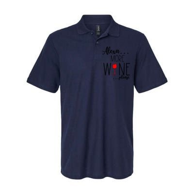 Alexa More Wine Please Softstyle Adult Sport Polo