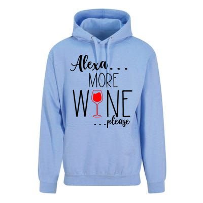 Alexa More Wine Please Unisex Surf Hoodie