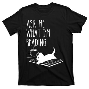 Ask Me What I'm Reading Book Illustration T-Shirt