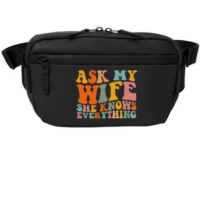 Ask My Wife She Knows Everything Husband And Wife Matching Crossbody Pack