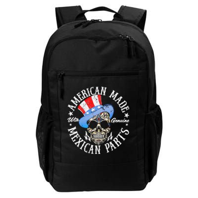 American Made With Genuine Mexican Parts Skull Daily Commute Backpack