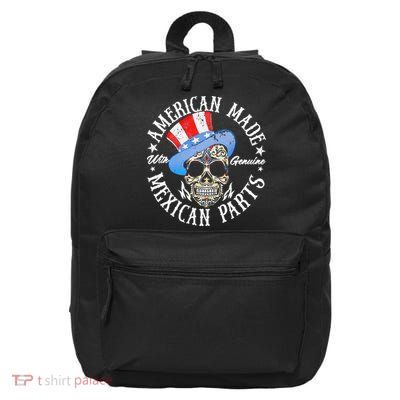 American Made With Genuine Mexican Parts Skull 16 in Basic Backpack