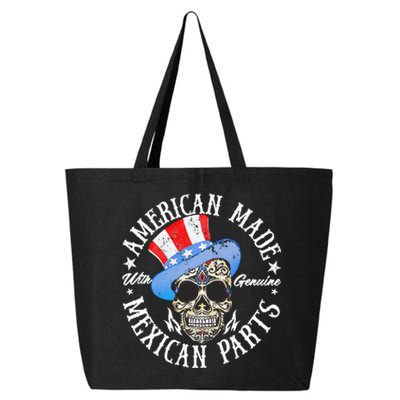 American Made With Genuine Mexican Parts Skull 25L Jumbo Tote