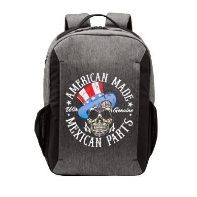 American Made With Genuine Mexican Parts Skull Vector Backpack