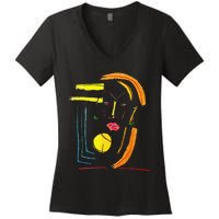 Ariana Marisol X Puppy Love Abstract Portrait Women's V-Neck T-Shirt